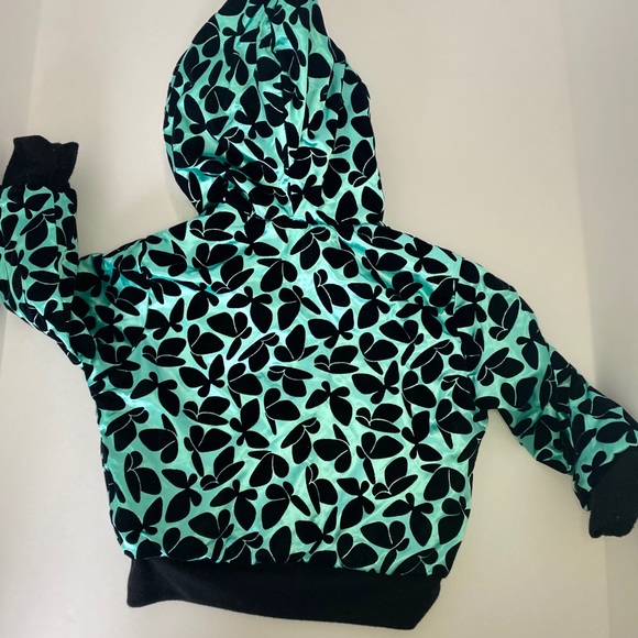 Teal (Blue) & Black Baby / Toddler Winter Coat 18m - Picture 5 of 7